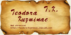 Teodora Kuzminac vizit kartica